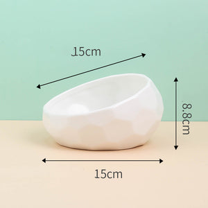 Diamond Ceramic Food Bowl