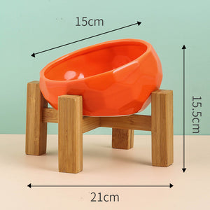 Diamond Ceramic Food Bowl