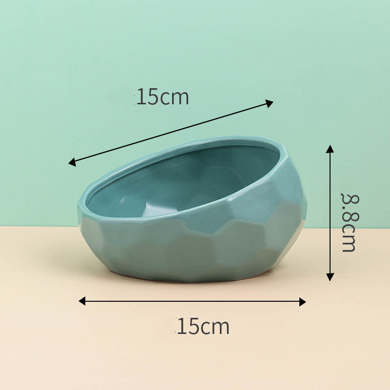 Diamond Ceramic Food Bowl