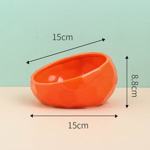 Diamond Ceramic Food Bowl