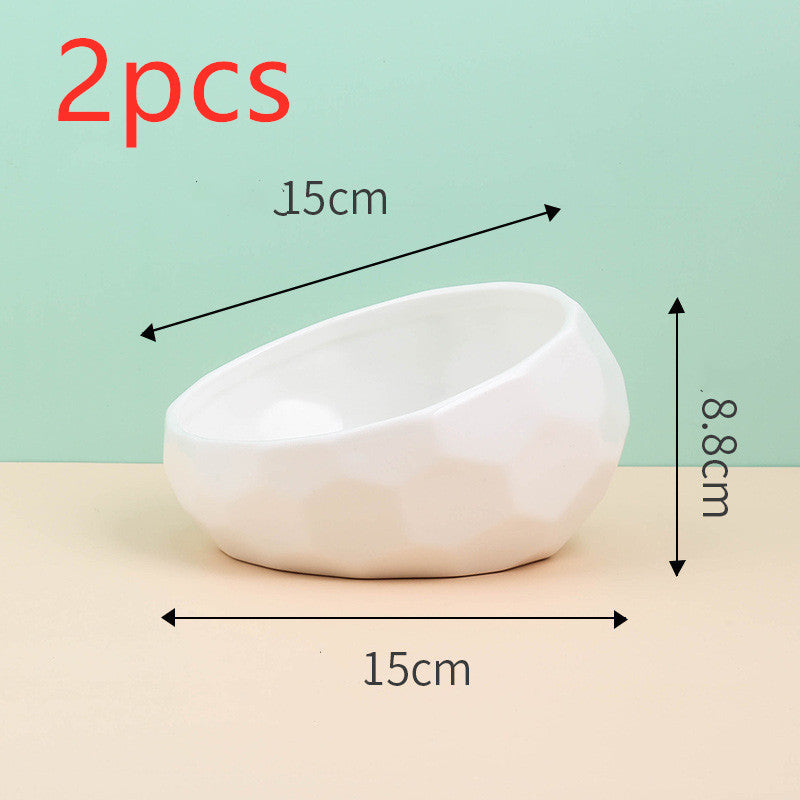 Diamond Ceramic Food Bowl