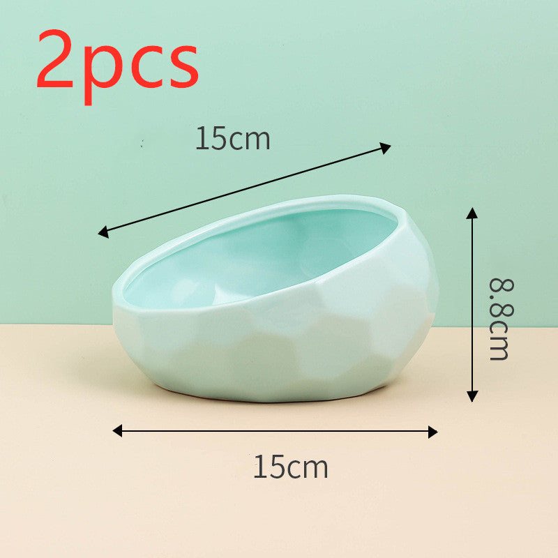 Diamond Ceramic Food Bowl