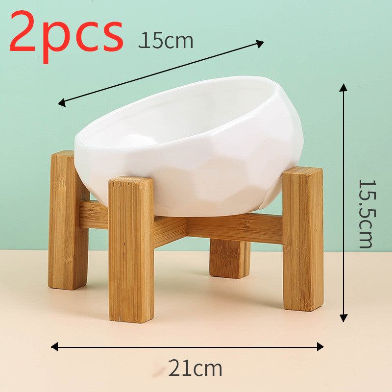 Diamond Ceramic Food Bowl