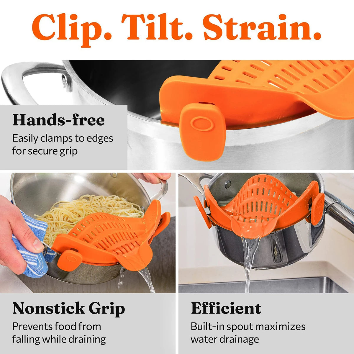 Silicone Clip-on Strainer